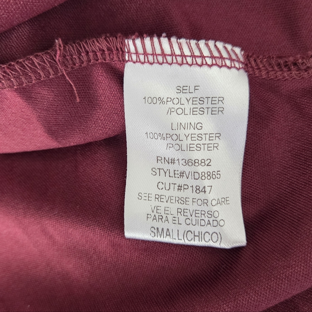 Windsor Maroon Plunge Backless Dress Size S - Picture 5 of 5